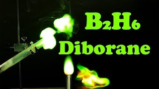 B2H6 Diborane Synthesis and burning [upl. by Cara]