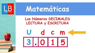 Los Números DECIMALES LECTURA y ESCRITURA ✔👩‍🏫 PRIMARIA [upl. by Fred]