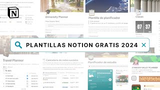 Plantillas para Notion GRATIS  2024 ✅ [upl. by Hazlett655]