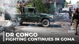 DR Congo violence Fighting continues in Goma [upl. by Attenra]