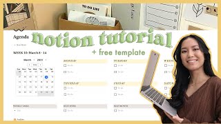 how to use notion 💻💡 notion setup tutorial  free template [upl. by Heddie655]