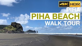 Piha Beach Walking Tour New Zealand 4K HDR [upl. by Anoik68]