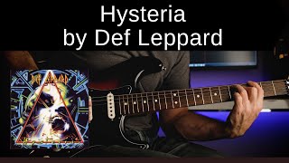 HYSTERIA by Def Leppard  How to play  Guitar Lesson  Tutorial [upl. by Jecoa]