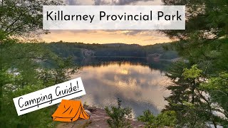 CAMPING AT KILLARNEY PROVINCIAL PARK What You Need to Know  George Lake Campground [upl. by Powell]