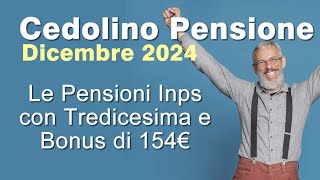 Cedolino di pensione di Dicembre 2024 online [upl. by Starlene]