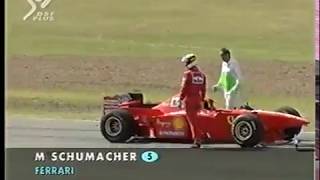 F1 Argentina 1997 Schumacher collides with Barrichello at the start DF1 [upl. by Milon]