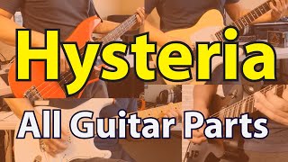 Hysteria by Def Leppard  All guitar parts play through [upl. by Nerland821]