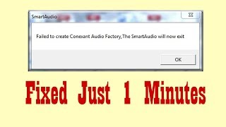 Fixed  a conexant audio device could not be found application should exit Now [upl. by Nichani]