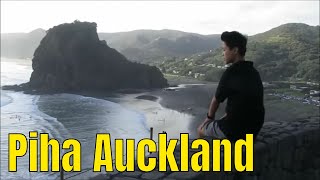 Piha beach Kitekite falls Auckland New Zealand  奥克兰美丽的西海岸皮哈黑沙滩 [upl. by Nikolaus421]