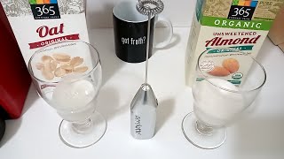 Oat Milk vs Almond Milk part 2 Frothing Test [upl. by Milde]