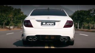 Turning Mercedes Benz CClass W204 C250 To C63 AMG Sound amp Look w ARMYTRIX QuadTips Exhaust [upl. by Horsey234]