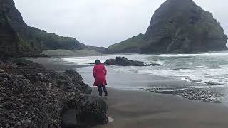 South Piha Beach Walking Tour In Auckland New Zealand [upl. by Ramonda]