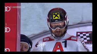 Marcel Hirscher  Slalom Schladming 2018 2 DG [upl. by Akimed]