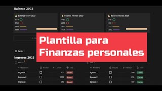 Plantilla de Notion para finanzas personales [upl. by Abehshtab381]