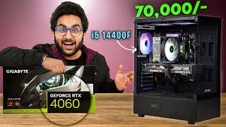 Rs 70000 GamingProductivity PC Build  i5 14400F RTX 4060 [upl. by Smallman]