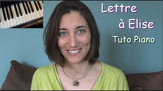 TUTO PIANO Lettre à Elise de Beethoven niveau 3 [upl. by Tonia]