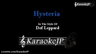 Hysteria Karaoke  Def Leppard [upl. by Namsu]