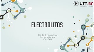 Clase nº 8  1 Electrolitos [upl. by Kyl]