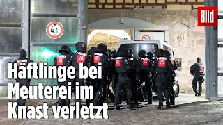 Gefängnismeuterei Polizei stürmt Knast in Thüringen  JVA Untermaßfeld [upl. by Hersch255]